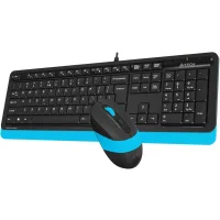Комплект клавиатура + мышь A4Tech Fstyler F1010 (черный/синий) фото 10